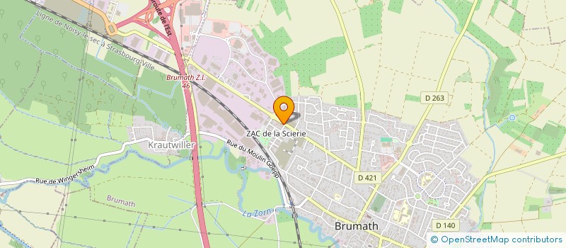 localisation de l'entreprise FRANCE CONCEPT SANITAIRE  BRUMATH