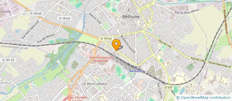 localisation de l'entreprise FRANCE CONDUITE FORMATION à BETHUNE