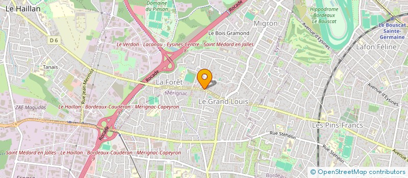 localisation de l'entreprise FRANCE CONTROLE EYSINES  EYSINES