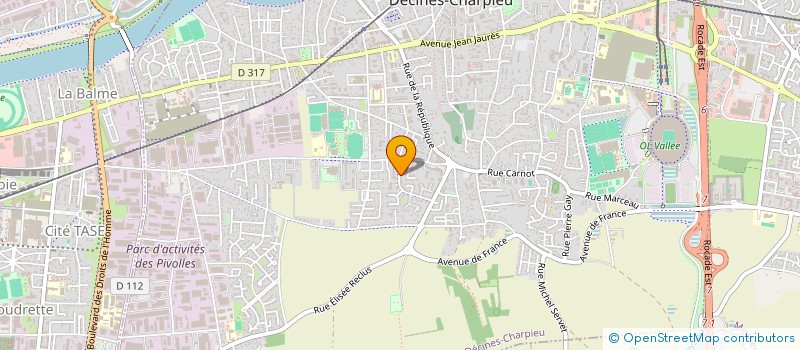 localisation de l'entreprise FRANCE COREE VIETNAM TAE KWON DO  DECINES-CHARPIEU