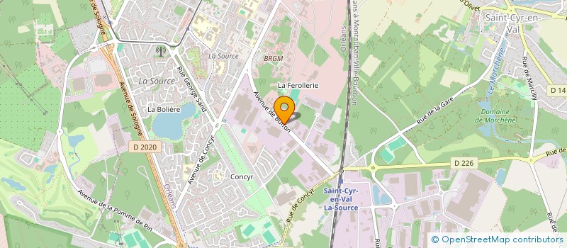 localisation de l'entreprise FRANCE EAU BIOSURVEILLANCE à ORLEANS
