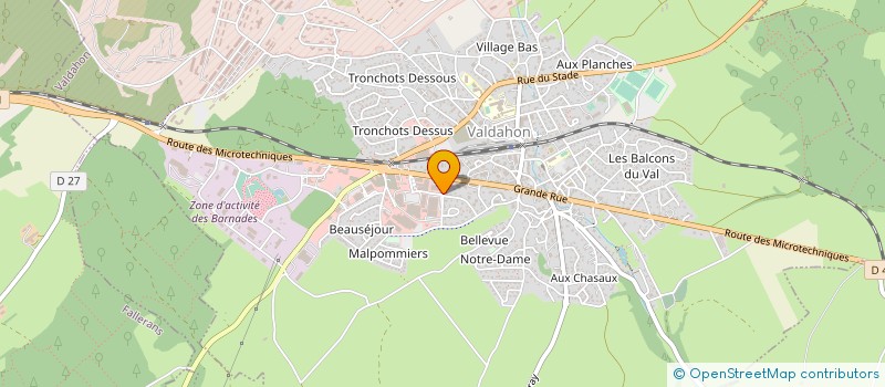 localisation de l'entreprise FRANCE EBAUCHES MICROTECHNIQUES à VALDAHON