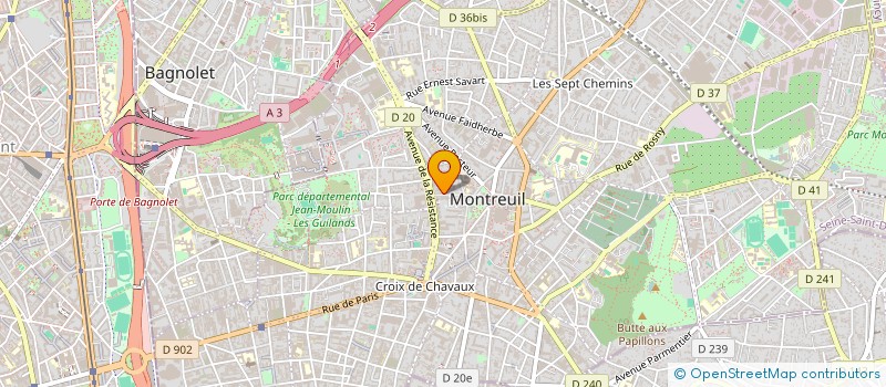 localisation de l'entreprise FRANCE ECO LOGIC à MONTREUIL