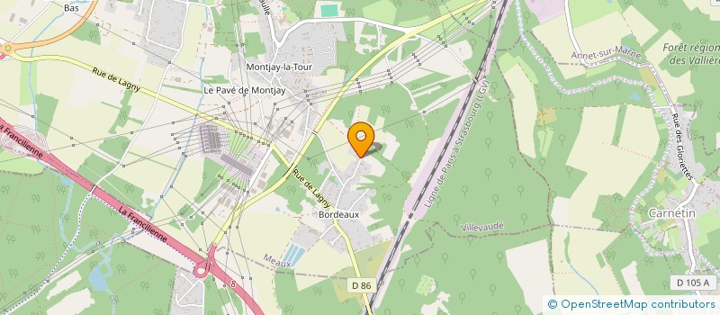 localisation de l'entreprise FRANCE ENVELOPPE DIFFUSION à VILLEVAUDE