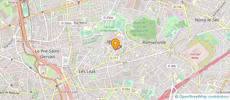 localisation de l'entreprise FRANCE ENVIRONNEMENT  LES LILAS