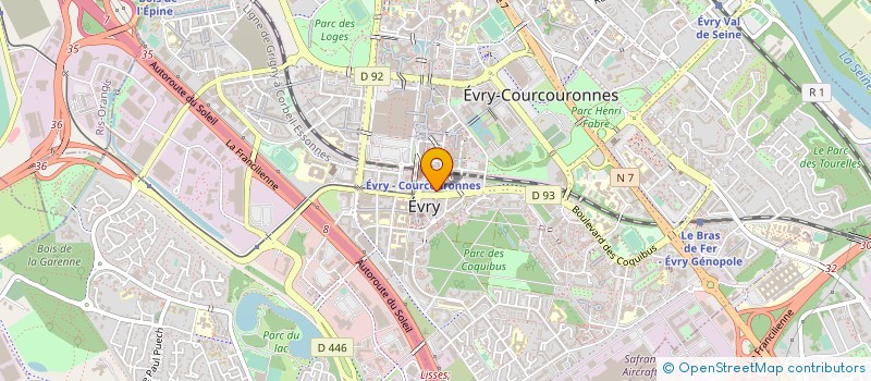 localisation de l'entreprise FRANCE EOLIENNES  EVRY-COURCOURONNES