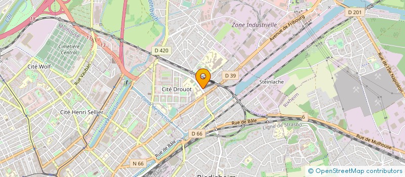 localisation de l'entreprise FRANCE ESPACE DISTRIBUTION  MULHOUSE