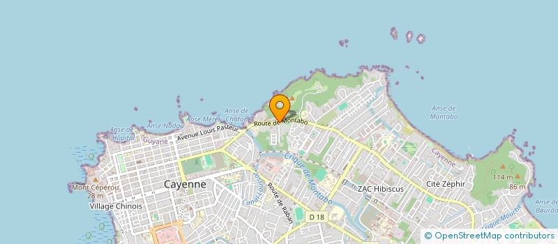 localisation de l'entreprise FRANCE ET OUTREMER LIEES DANS LE SOIN  CAYENNE