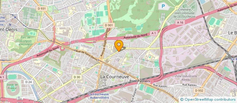 localisation de l'entreprise FRANCE-ETANCHE à LA COURNEUVE