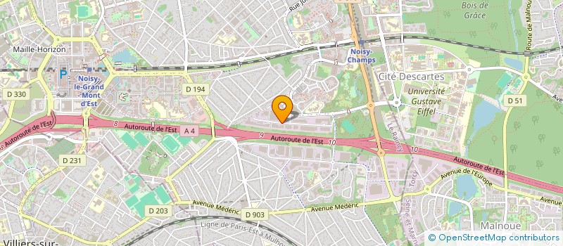 localisation de l'entreprise FRANCE EUROPE ECLAIRAGE à NOISY-LE-GRAND