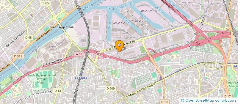 localisation de l'entreprise FRANCE EXPRESS à GENNEVILLIERS