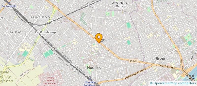 localisation de l'entreprise FRANCE FENETRES SERVICES à HOUILLES