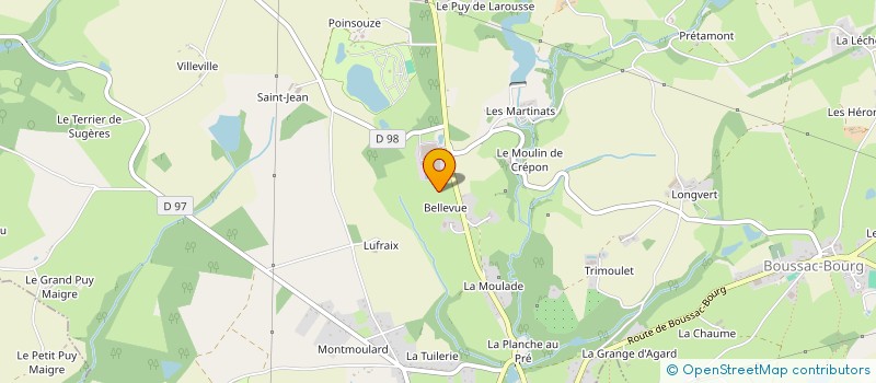 localisation de l'entreprise FRANCE FERMETURES à BOUSSAC-BOURG