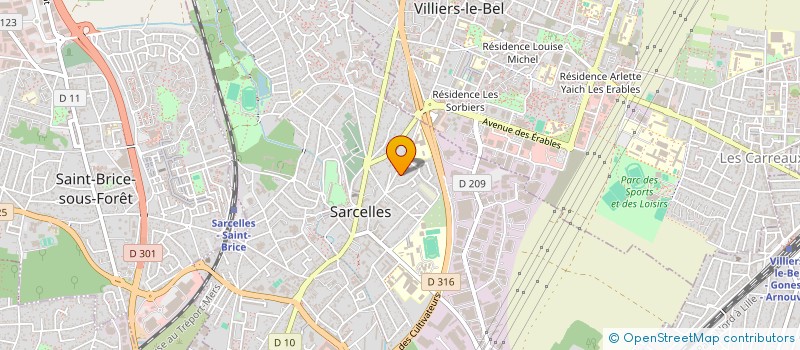 localisation de l'entreprise FRANCE FIBRE  SARCELLES