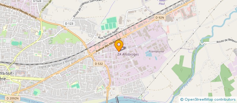 localisation de l'entreprise FRANCE GASTRO EUROPE  ROMANS-SUR-ISERE