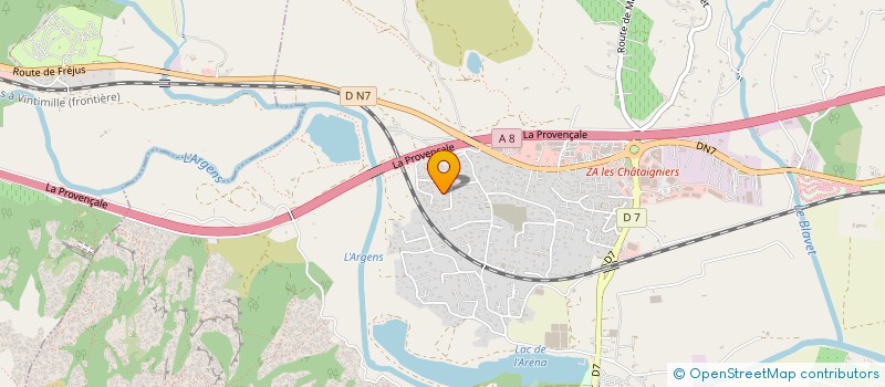 localisation de l'entreprise FRANCE GRANULATS MATERIAUX à ROQUEBRUNE-SUR-ARGENS