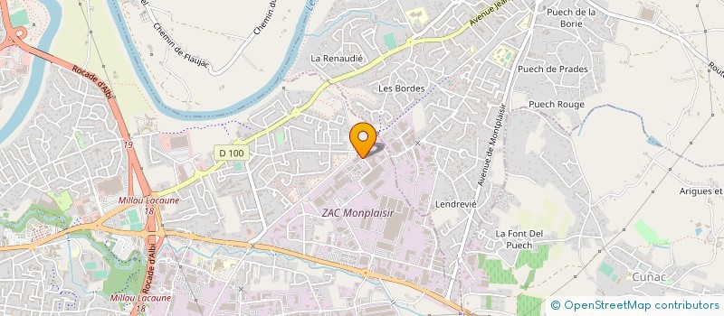 localisation de l'entreprise FRANCE HABILLEMENT à ALBI