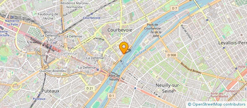 localisation de l'entreprise FRANCE HOSTELS à COURBEVOIE