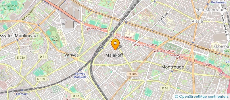 localisation de l'entreprise FRANCE HOTEL DU PARC  MALAKOFF