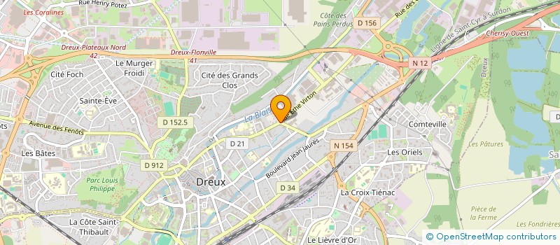 localisation de l'entreprise FRANCE INCENDIE SPRINKLER à DREUX