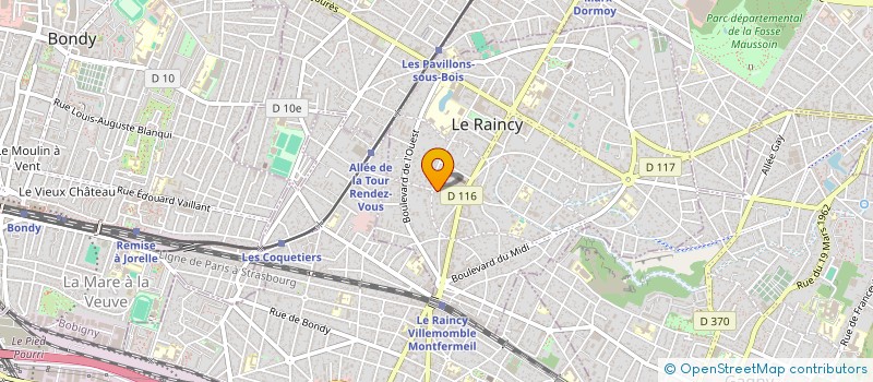 localisation de l'entreprise FRANCE INVESTISSEMENT TERRAINS à LE RAINCY