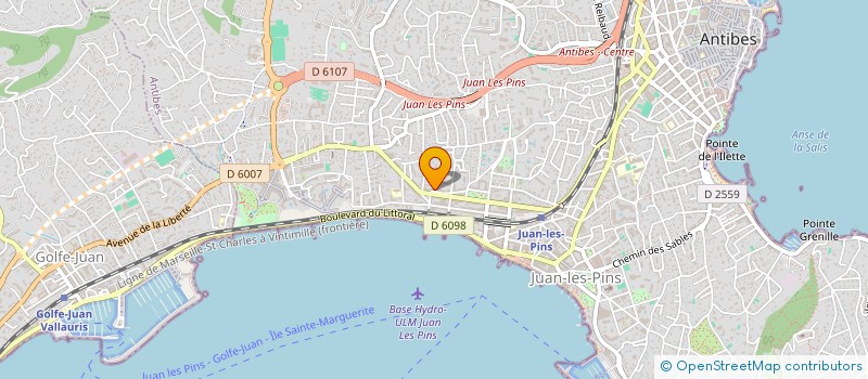 localisation de l'entreprise FRANCE LANGUES COMMUNICATION à ANTIBES