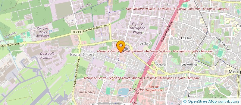 localisation de l'entreprise FRANCE LITTORAL DEVELOPPEMENT à MERIGNAC