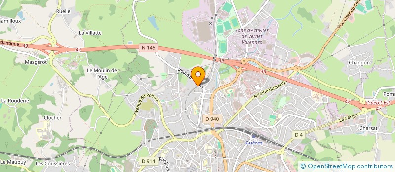localisation de l'entreprise FRANCE LOCATION  GUERET