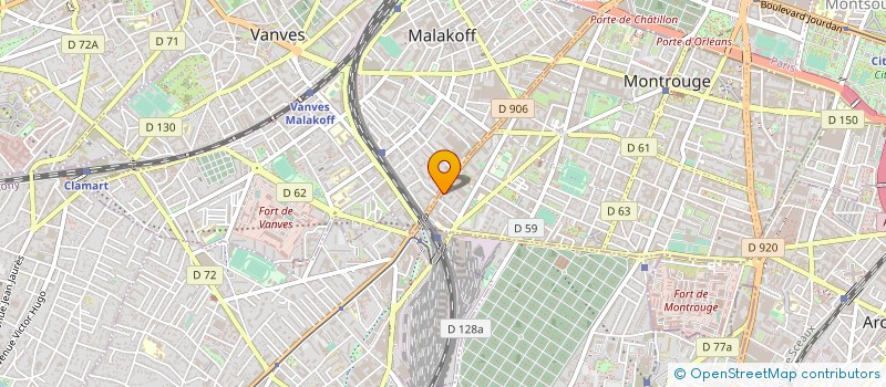 localisation de l'entreprise FRANCE LOCATION OUEST RECEPTION  MONTROUGE