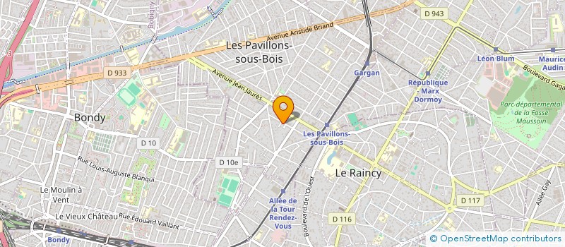 localisation de l'entreprise FRANCE MANUTENTION & LEVAGE à LES PAVILLONS-SOUS-BOIS