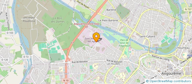 localisation de l'entreprise FRANCE MATERIEL LOCATION à ANGOULEME
