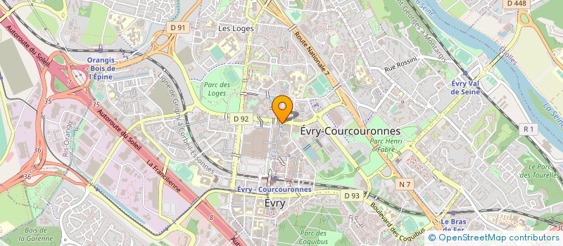 localisation de l'entreprise FRANCE MODES DIFFUSION à EVRY-COURCOURONNES