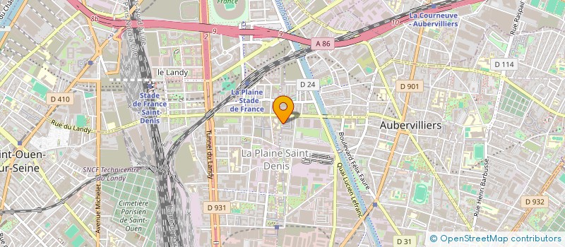 localisation de l'entreprise FRANCE NET à AUBERVILLIERS
