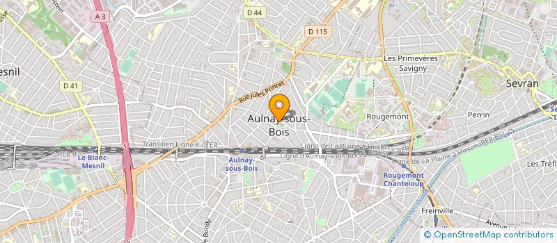 localisation de l'entreprise FRANCE NETTOYAGE à AULNAY-SOUS-BOIS