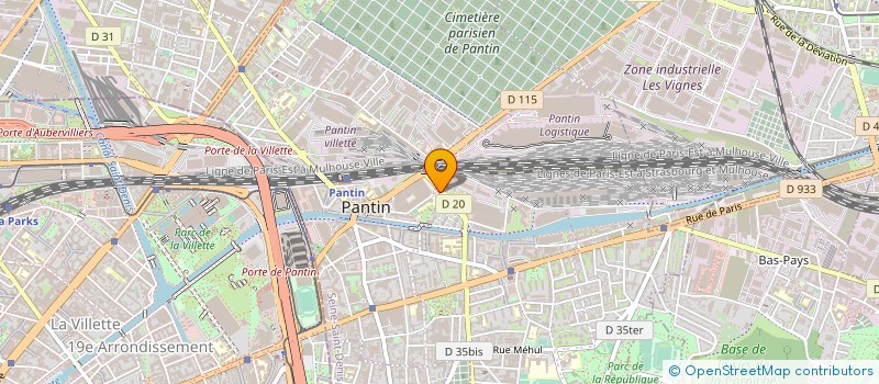 localisation de l'entreprise FRANCE NUMERIQUE à PANTIN