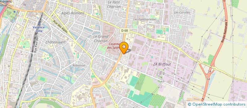 localisation de l'entreprise FRANCE PARACHUTISME TANDEM à VALENCE