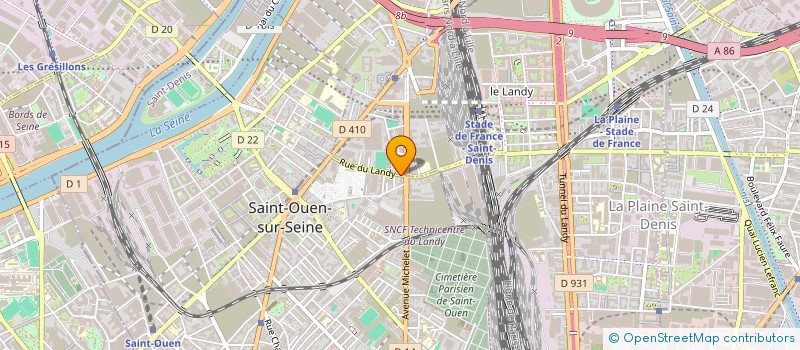 localisation de l'entreprise FRANCE PARTENAIRE SECURITE SARL à SAINT-OUEN-SUR-SEINE