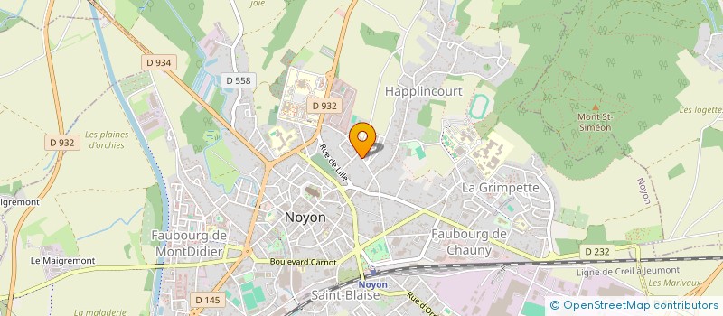 localisation de l'entreprise FRANCE PICARDIE ELECTRICITE à NOYON