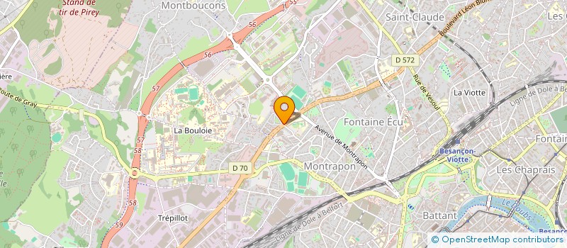 localisation de l'entreprise FRANCE PIECES 25  BESANCON