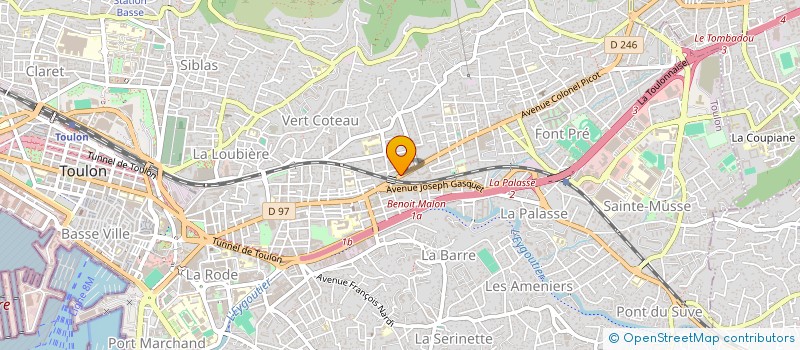 localisation de l'entreprise FRANCE PISCINE CONSTRUCTION  TOULON