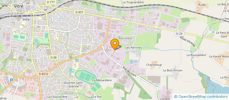 localisation de l'entreprise FRANCE PNEUS SELECTION SAS  VITRE