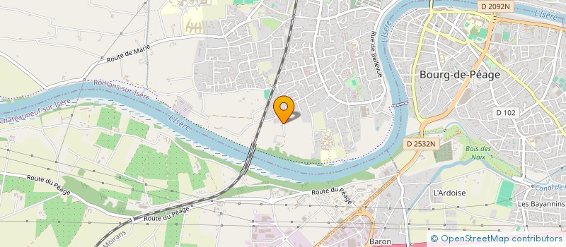 localisation de l'entreprise FRANCE PNEUS SERVICES  ROMANS-SUR-ISERE