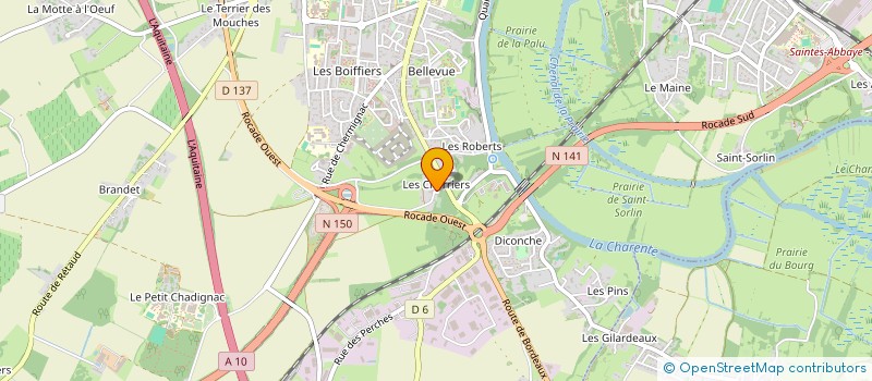 localisation de l'entreprise FRANCE POIDS LOURDS 17 à SAINTES