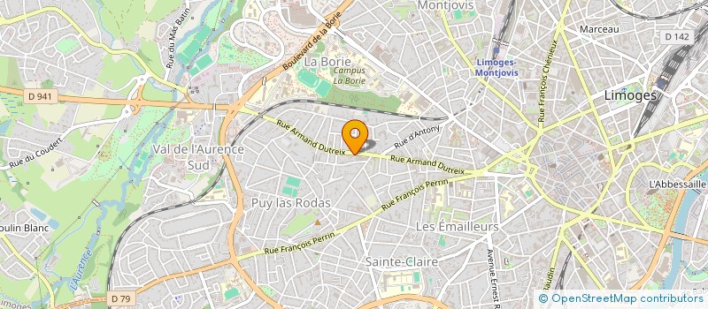 localisation de l'entreprise FRANCE PROTECTION à LIMOGES