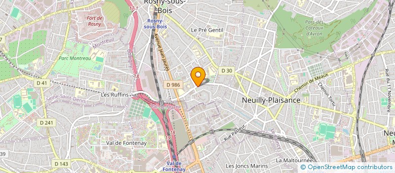 localisation de l'entreprise FRANCE PUBLICITE à ROSNY-SOUS-BOIS