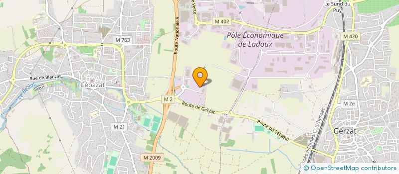 localisation de l'entreprise FRANCE REIN AUVERGNE  CEBAZAT