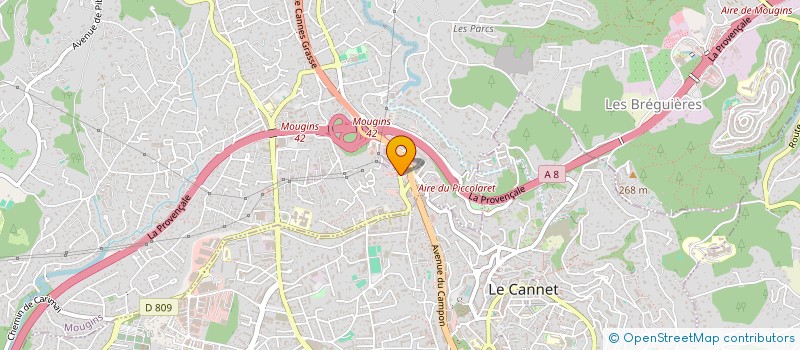 localisation de l'entreprise FRANCE RIVIERA  MOUGINS