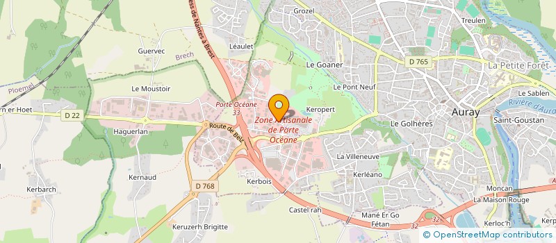 localisation de l'entreprise FRANCE SABATIER DESIGN à AURAY