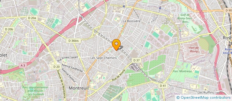 localisation de l'entreprise FRANCE SHOU BO à MONTREUIL