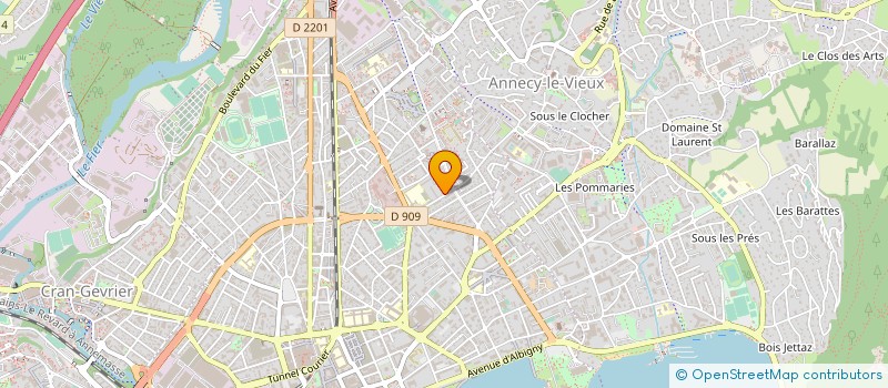 localisation de l'entreprise FRANCE-SPORTS SA à ANNECY